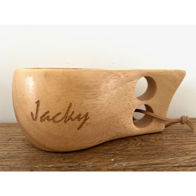 個人化橡木製帶柄杯 